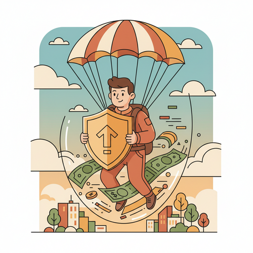 A person safely enjoying an extreme sport like skydiving, protected by adventure sports travel insurance.