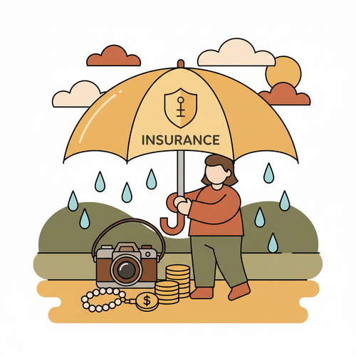 Illustration of personal property floaters protecting valuable jewelry and expensive gear