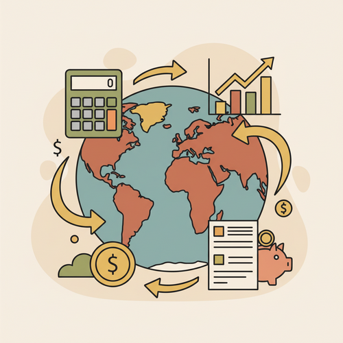 Illustration of geopolitical capital mobility optimization, showing global financial flows influenced by tax policy and international regulations