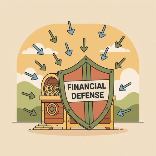 Tactical Deflationary Hedging protecting sovereign wealth, illustrating strategies against economic downturns.
