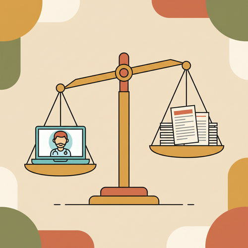 Illustration comparing the costs of telehealth subscriptions versus traditional co-pays, highlighting potential savings for patients.