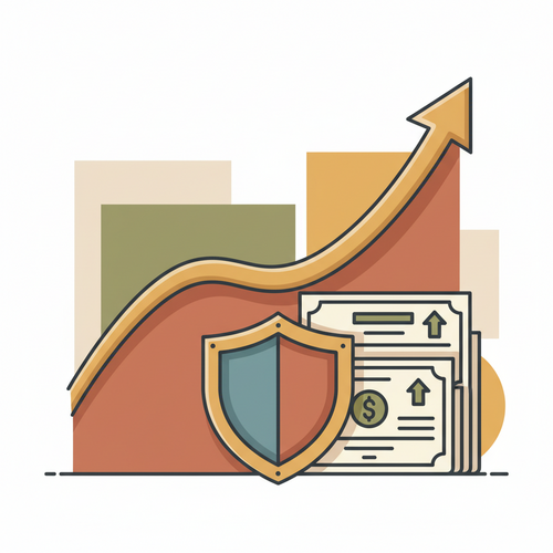 Illustration depicting the strategic application of yield curve analytics to mitigate volatility in a fixed income portfolio, symbolized by a protective barrier over bonds.