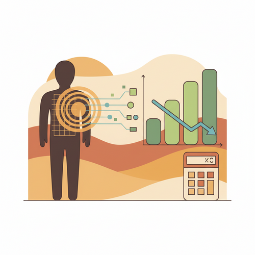 Biometric scanner analyzing an employee's risk profile, illustrating biometric analytics occupational risk mitigation in a corporate setting.