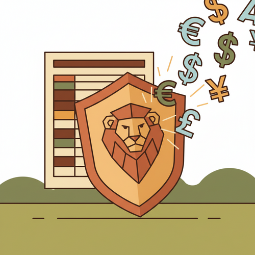 Illustration depicting deflationary asset shielding protecting a corporate balance sheet against economic downturns.