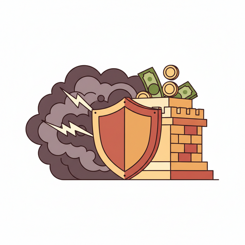 Sovereign Asset Insulation strategies protect national wealth. A shield metaphorically insulates a country's economic assets from global macroeconomic shocks.