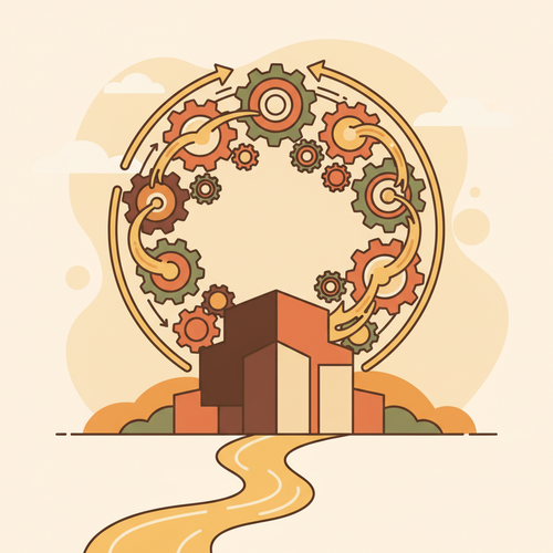 Illustration of systemic actuarial risk securitization, depicting financial mechanisms protecting long-term liabilities.