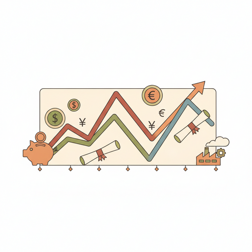 A stylized illustration of a yield curve shifting, representing macroeconomic yield curve analysis and its impact on fixed income investments.