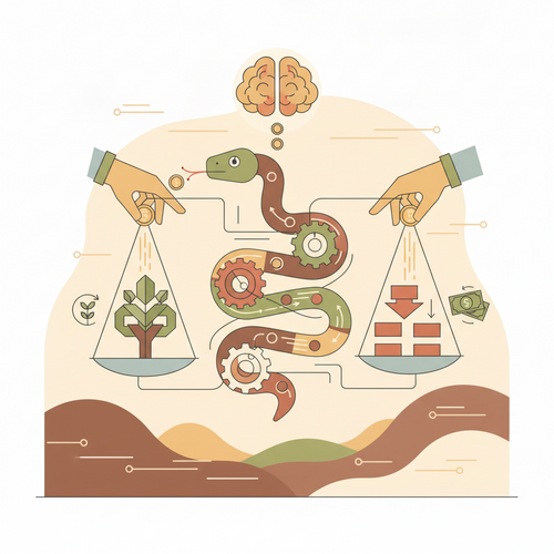 Flat design illustration of algorithmic unsecured debt optimization, showing abstract data flowing into a stylized financial system, representing efficient capital allocation and predictive risk management.